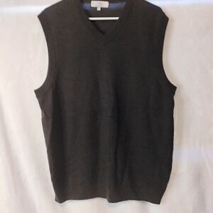 Turnbury 100% Extra Fine Merino Wool Brown Pullover Sweater Vest Mens Large E